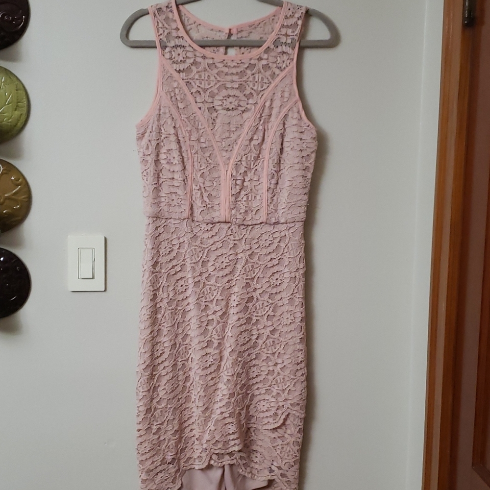 AUW pink mesh dress
